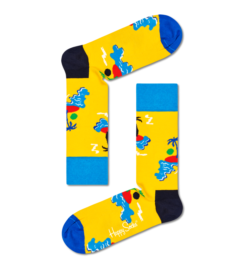 Yellow Island In The Sun Sock | Happy Socks