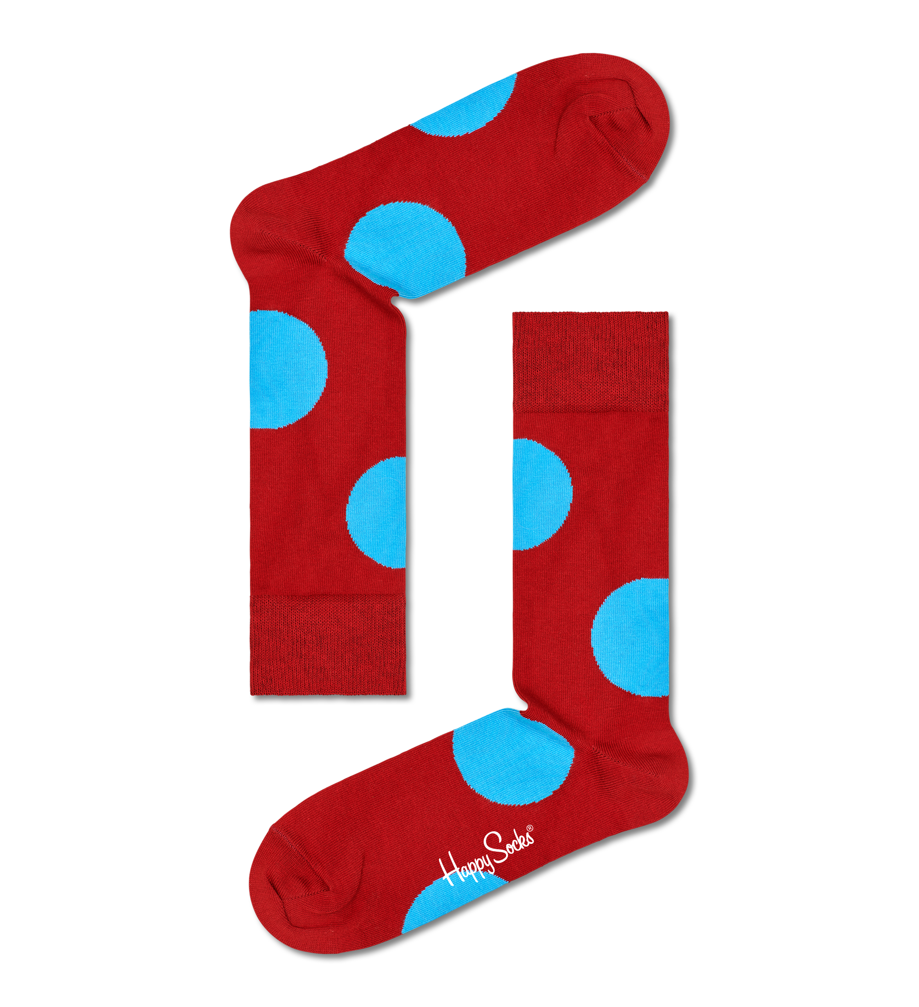 Dark Red Jumbo Dot Crew Sock | Happy Socks