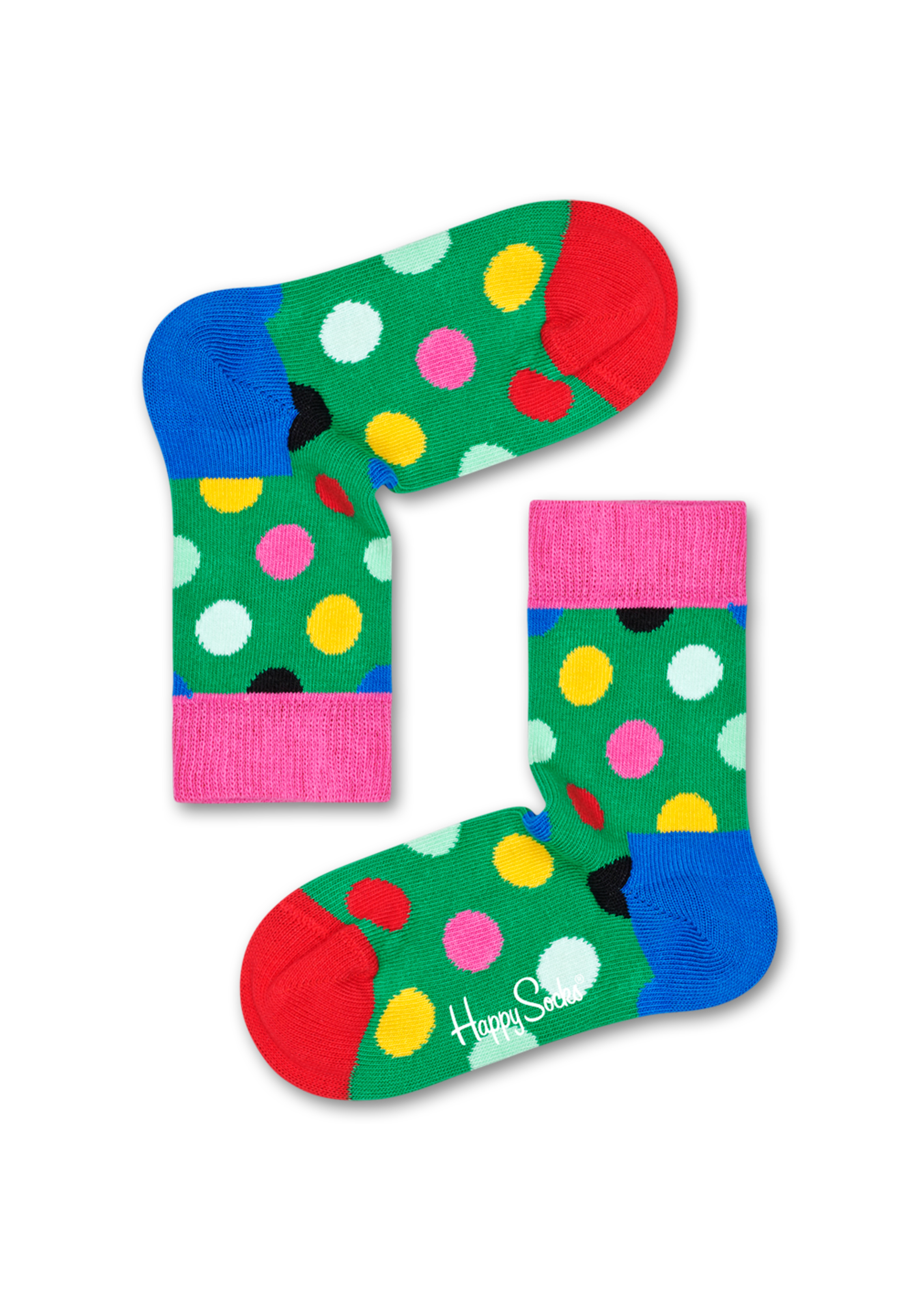 Kids Baby Socks: Big Dot, Green | Happy Socks