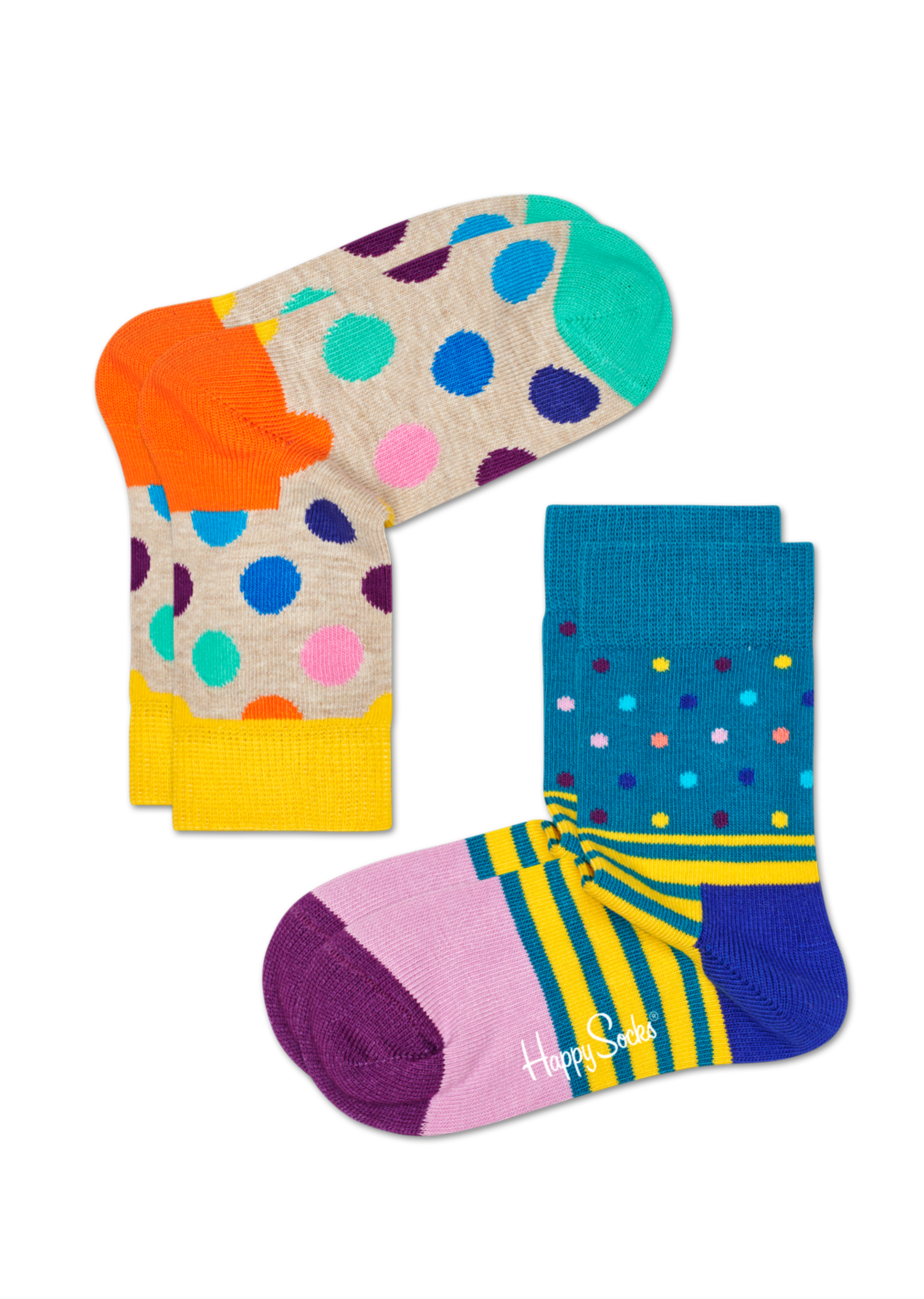 Blue baby socks 2pc: Big Dot | Happy Socks