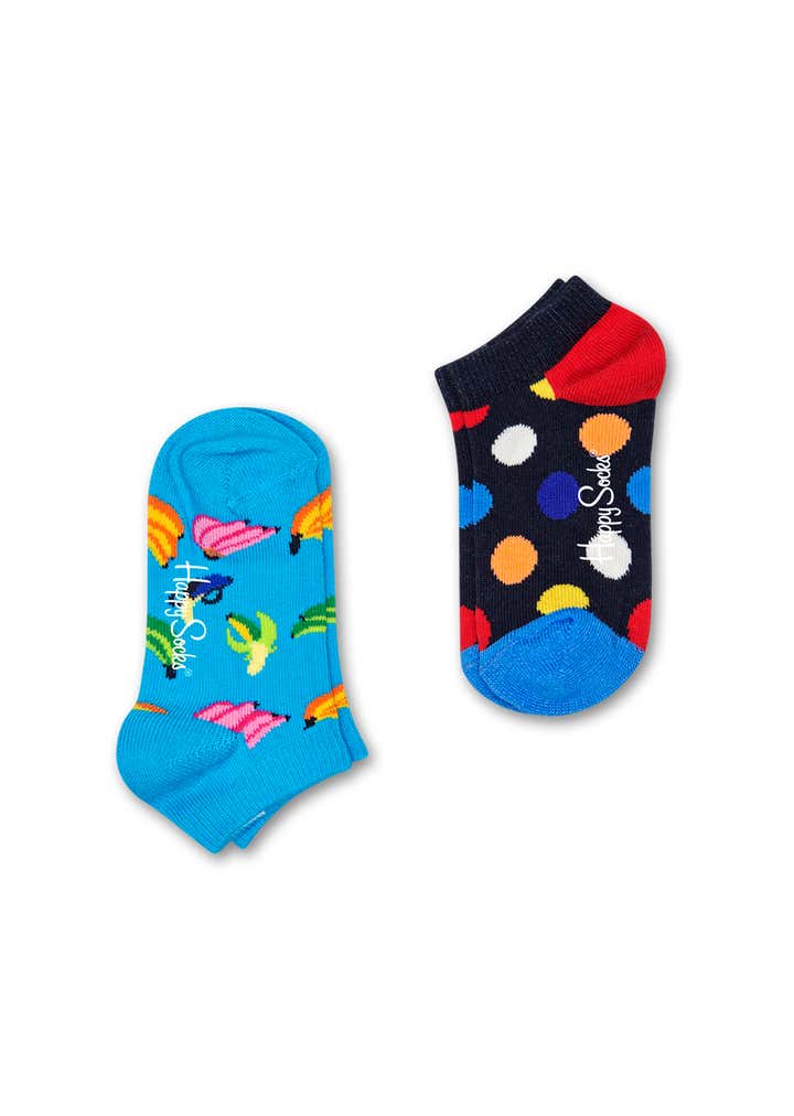 Kids 2-Pack Big Dot Low Socks