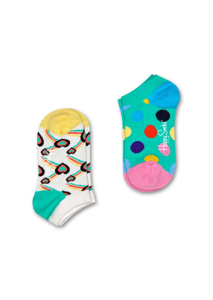 Kids 2-Pack Big Dot Low Socks