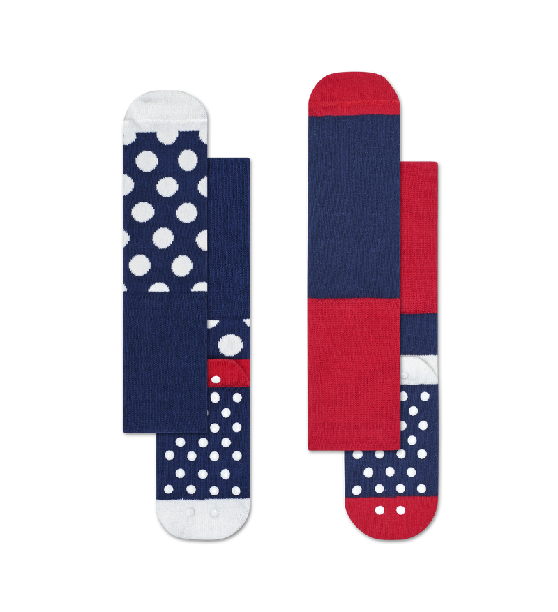 Kids Anti-slip Socks 2-PACK: Big Dot | Happy Socks