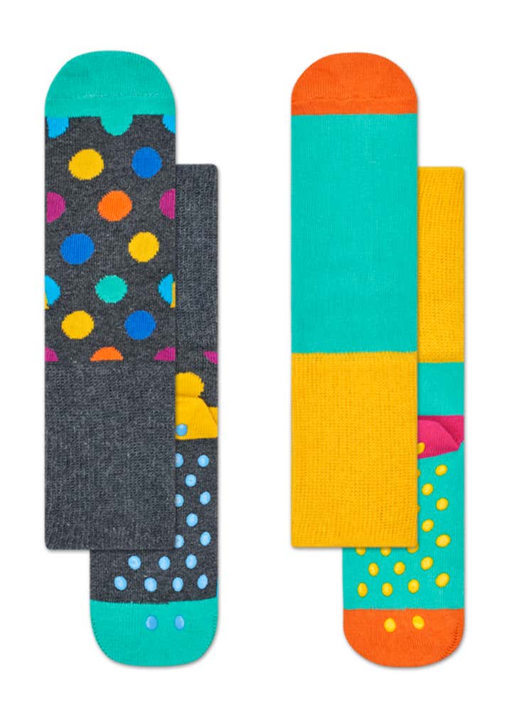 Kids 2-Pack Big Dot Anti-Slip Socks 