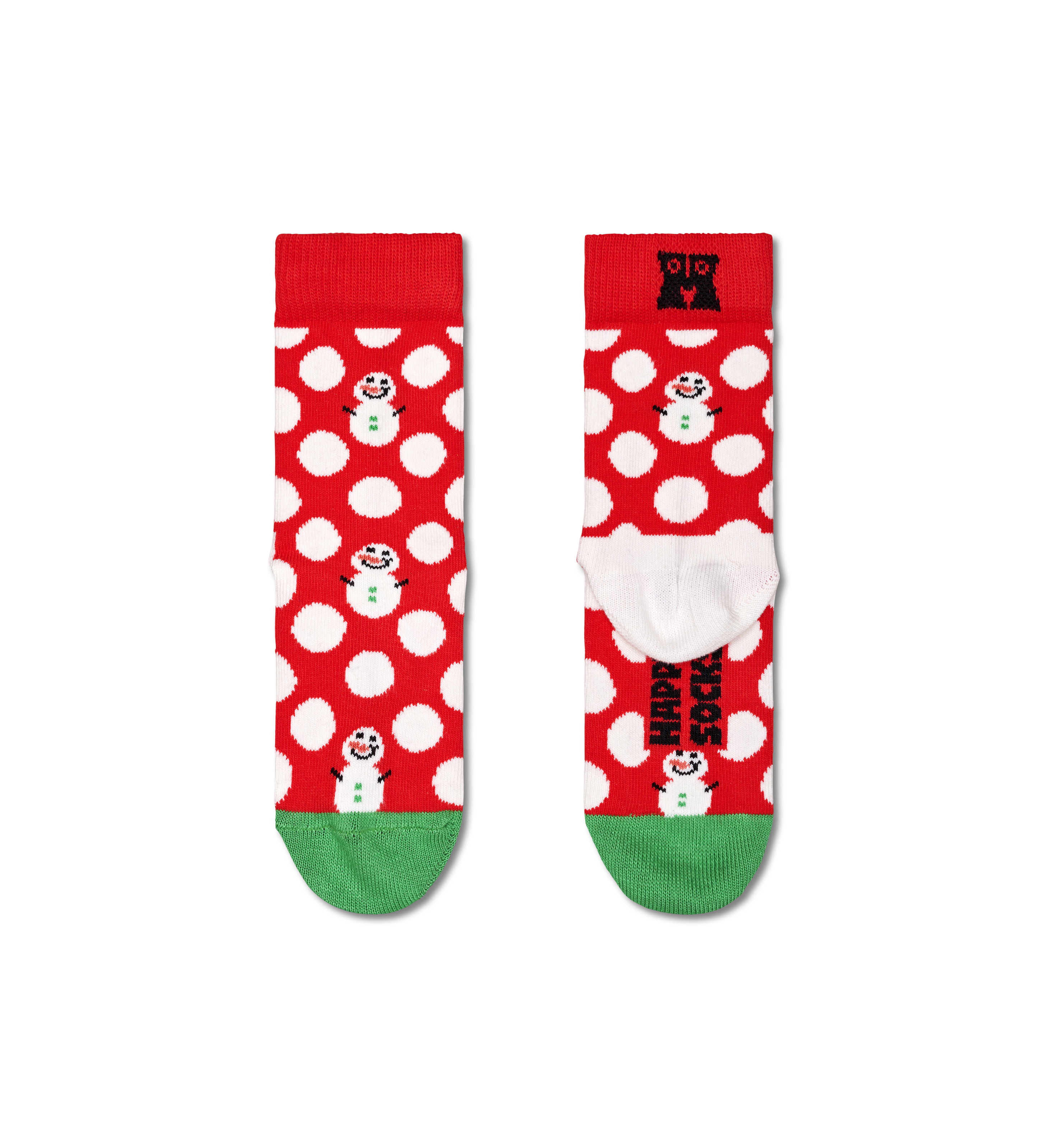 Red Kids Snowman Crew Sock | Happy Socks