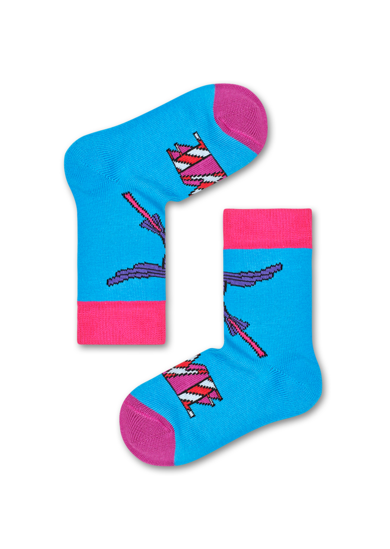 Blue Beatles Kids Love Crew Socks