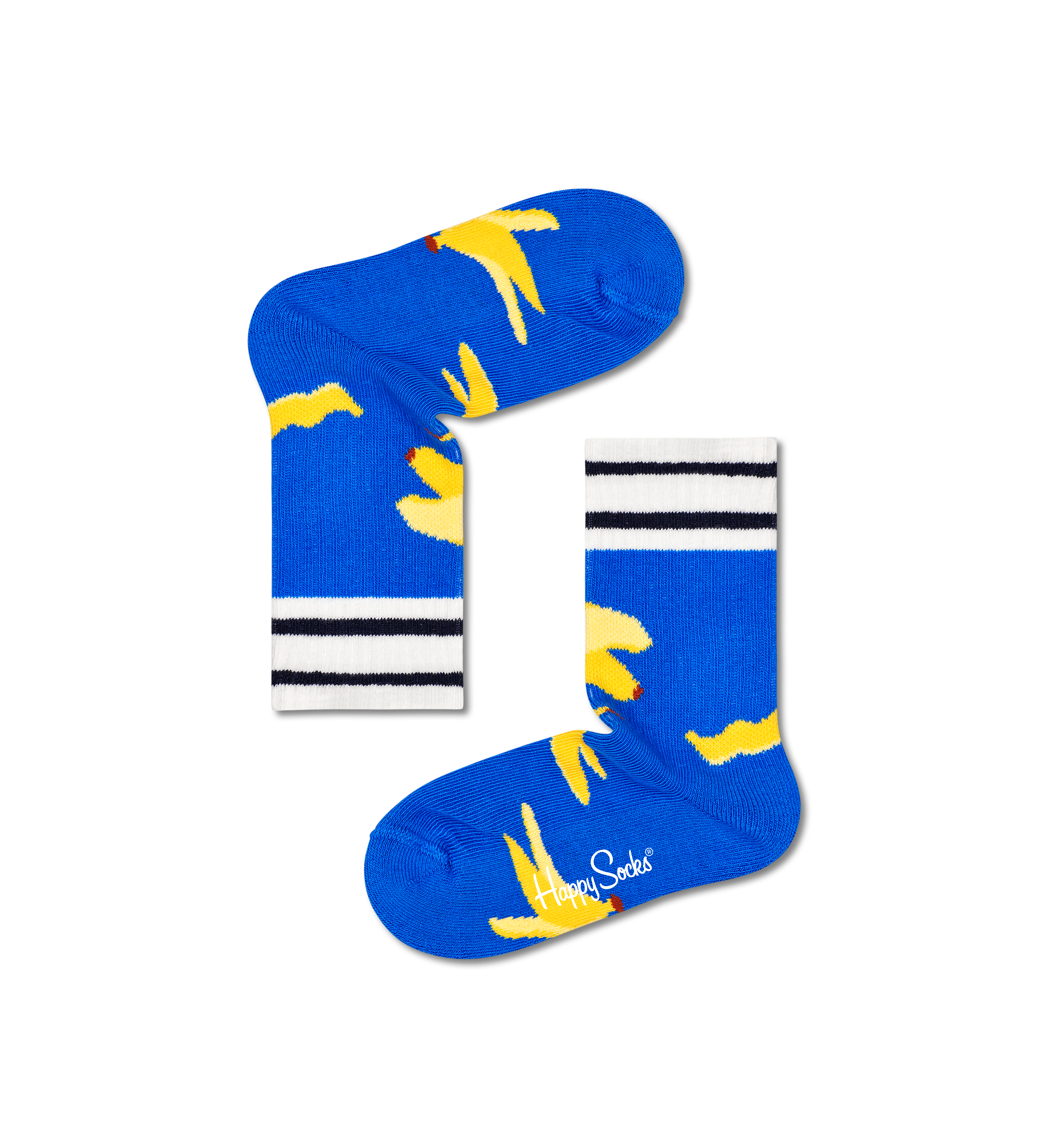 Blue Banana Break Kids Rib Sock | Happy Socks