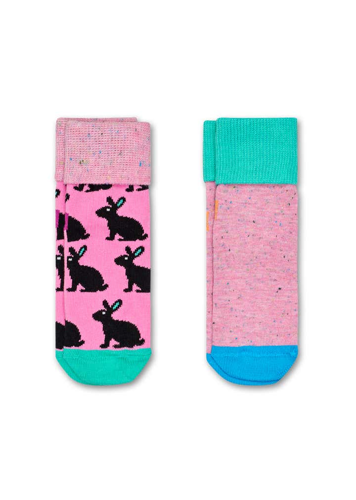 Kids 2-Pack Bunny Anti-Slip Socks 