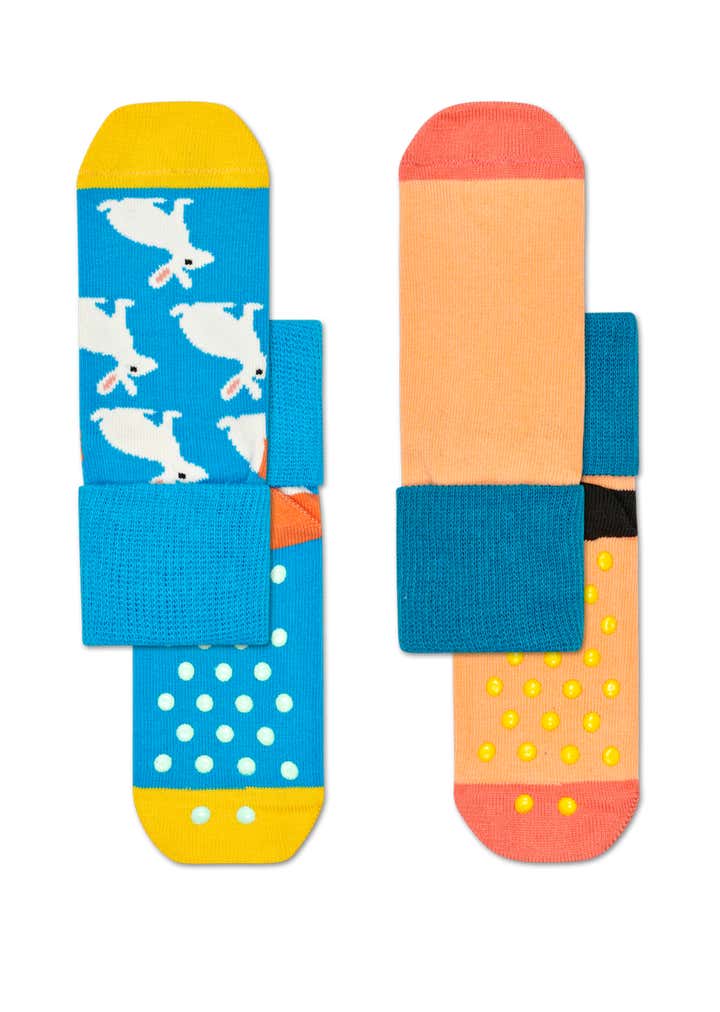 Kids 2-Pack Bunny Anti-Slip Socks 