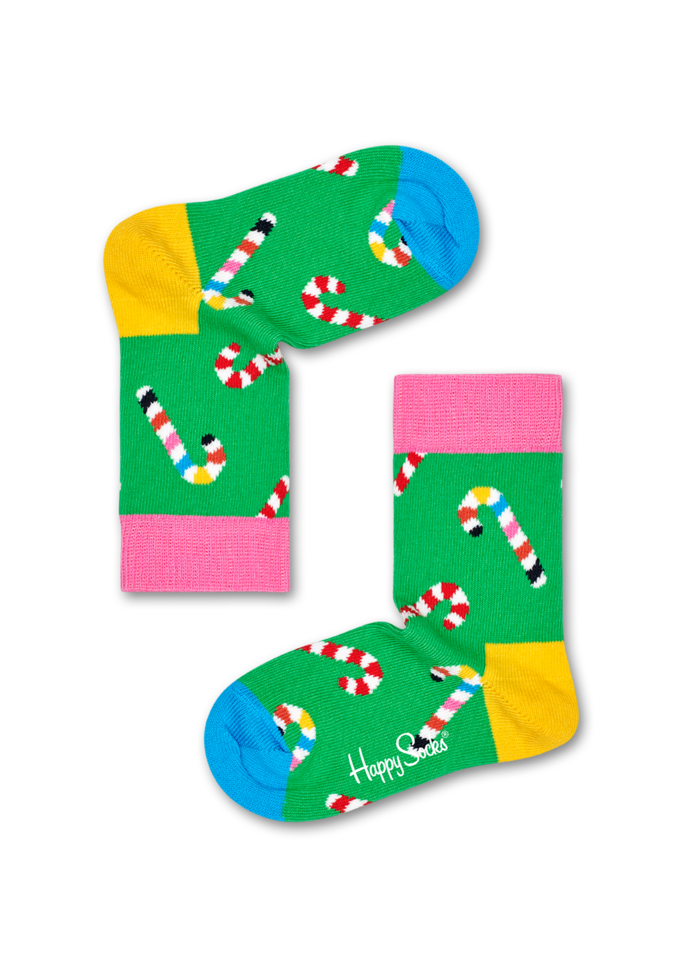 Kids Baby Socks: Candy Cane, Green | Happy Socks