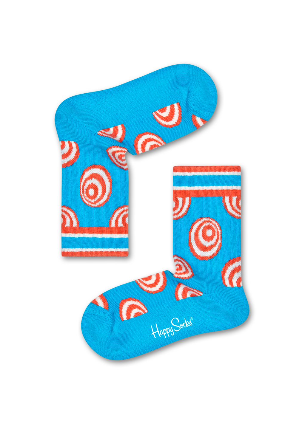 Crazy Dot Rib Socks, Blue - Kids| Happy Socks