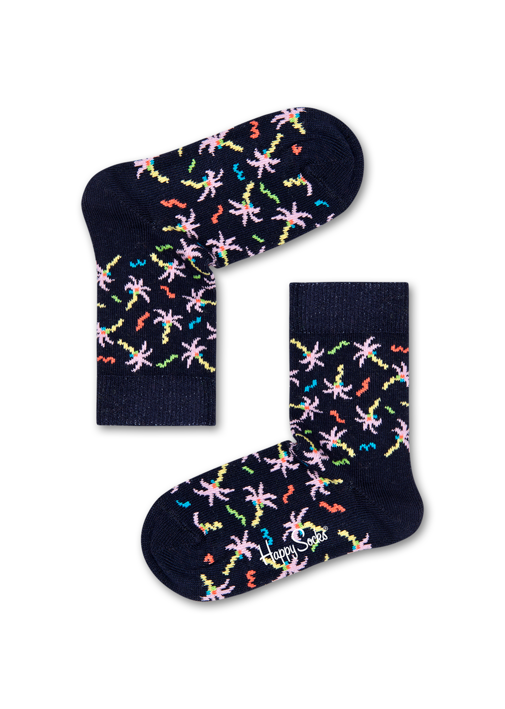 Confetti Palm Socks, Black - Kids | Happy Socks