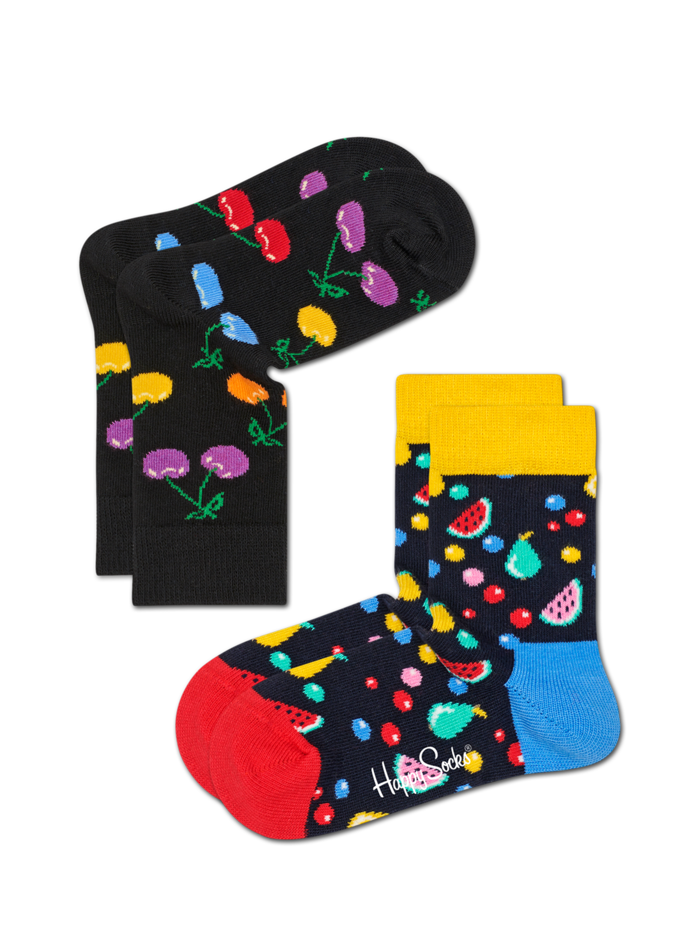 Black baby socks 2pc: Cherry | Happy Socks