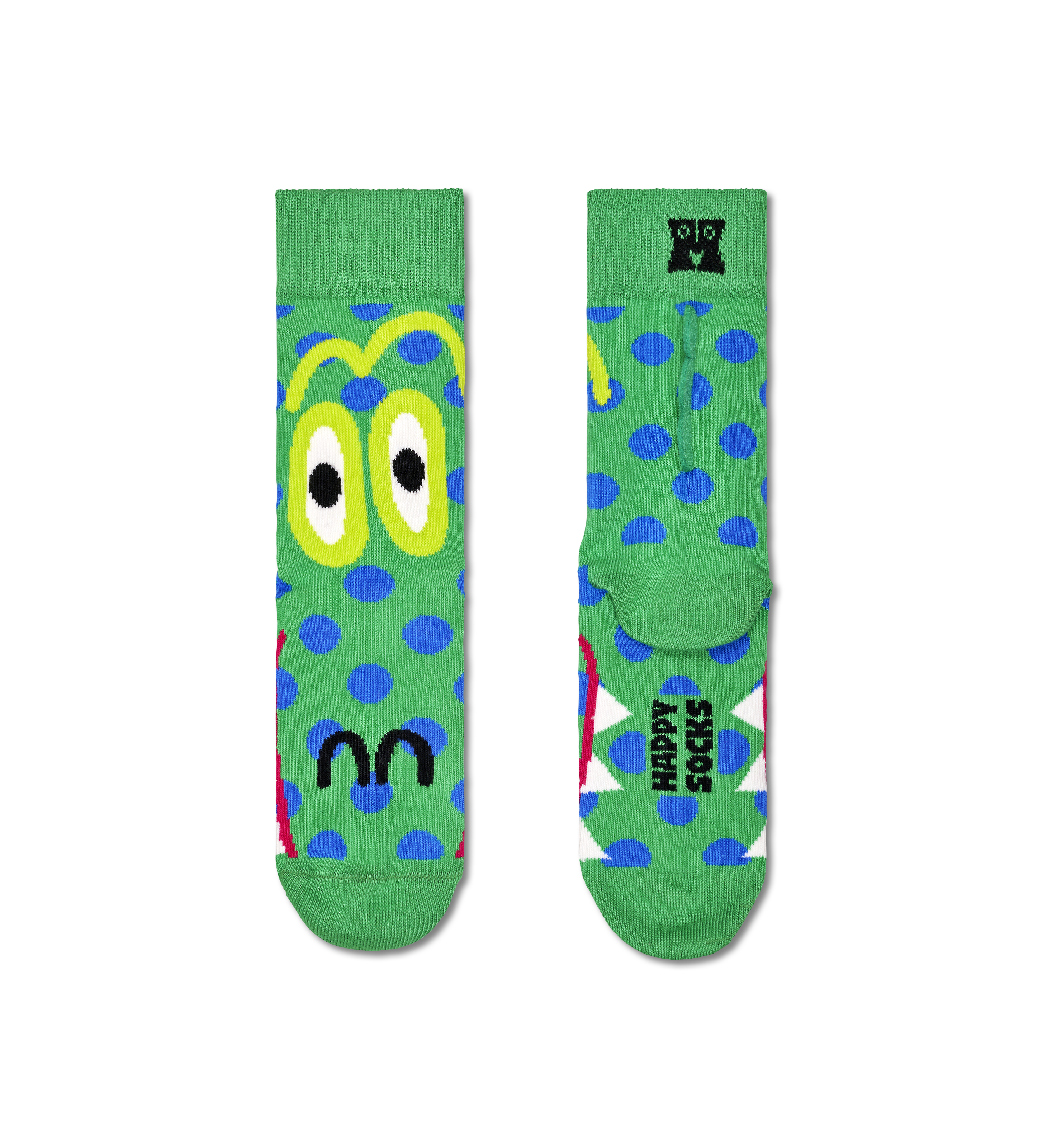 Green Kids Crocodile Crew Sock | Happy Socks