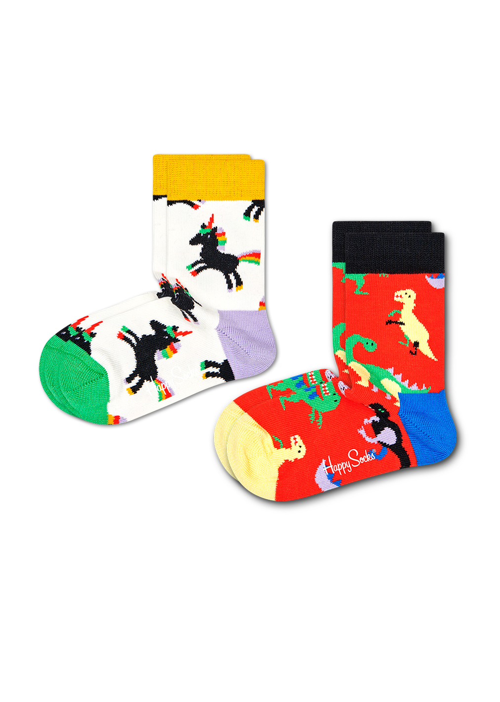 Organic Cotton Sock for Kids 2pc: Dinosaur | Happy Socks