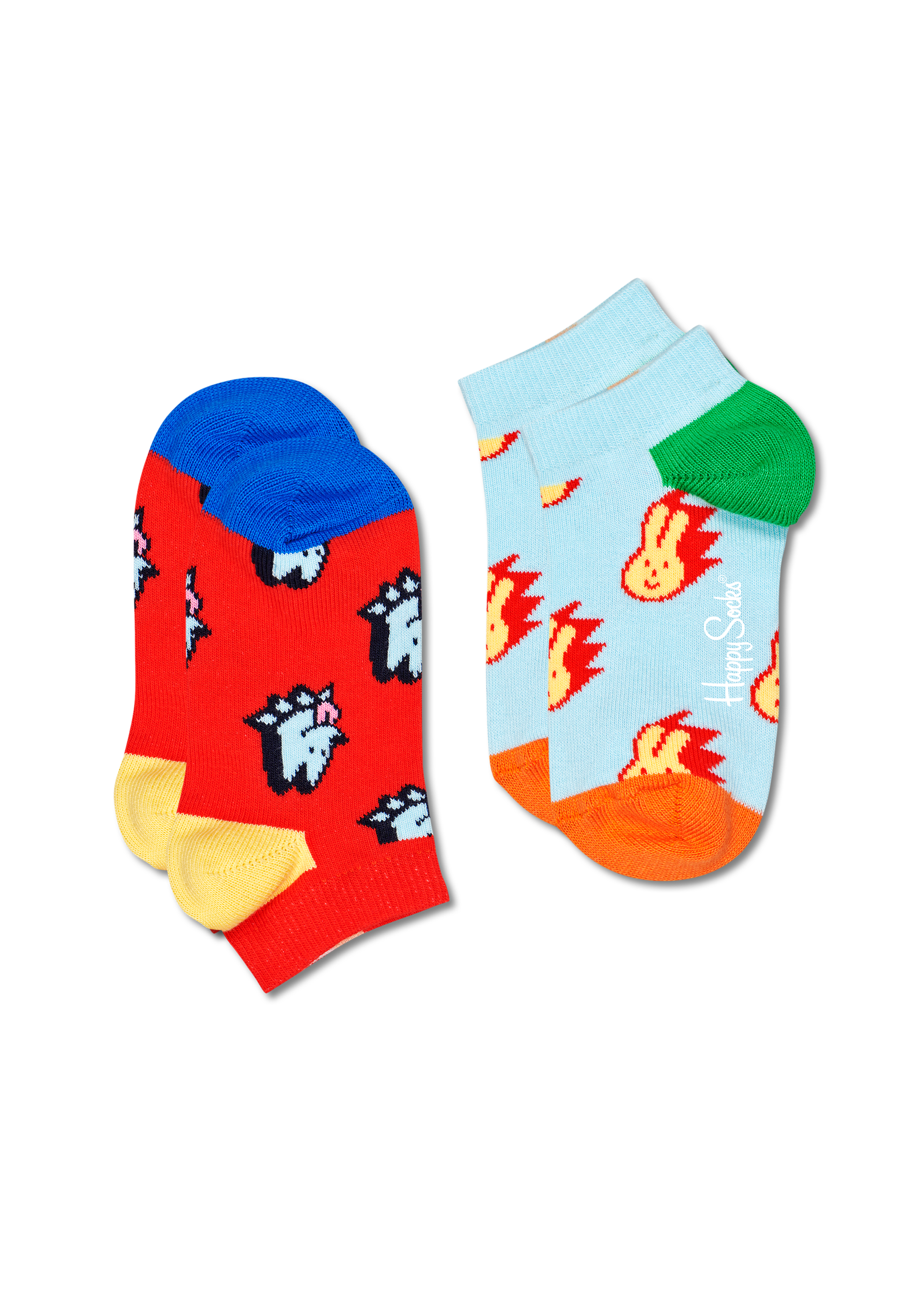 Red Dog & Bunny 2-Pack Kids Low Sock | Happy Socks