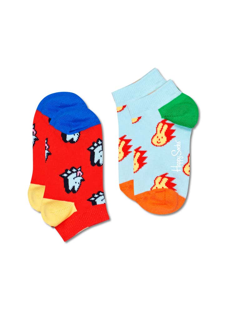 2-Pack Kids Dog & Bunny Low Socks