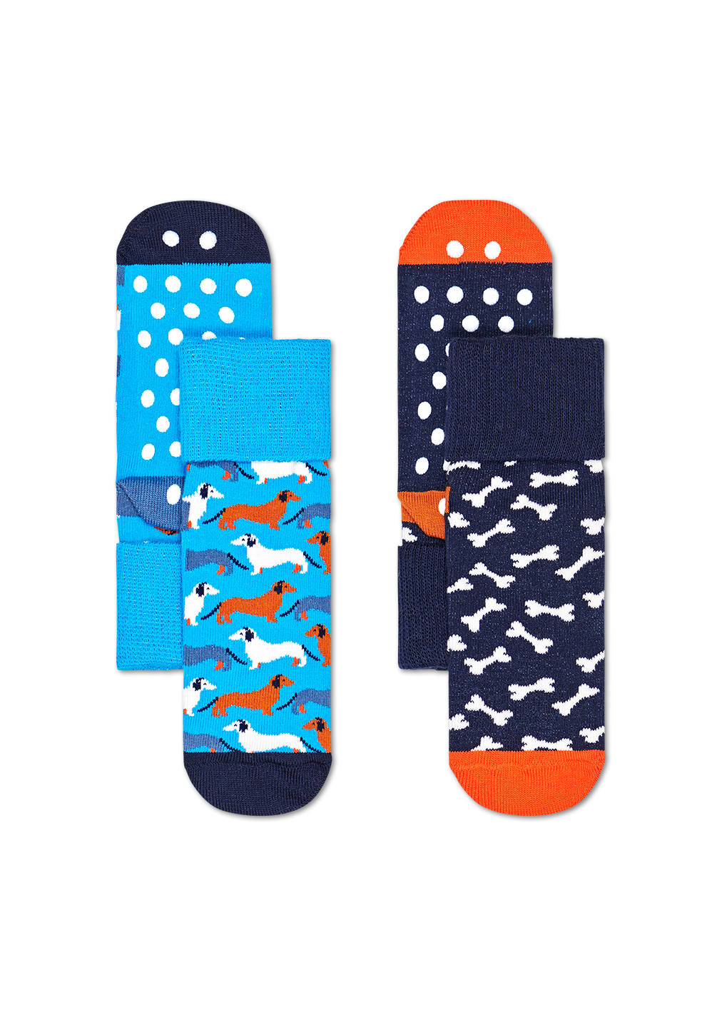 AntiSlip Socks For Babies 2pc Dog Happy Socks US