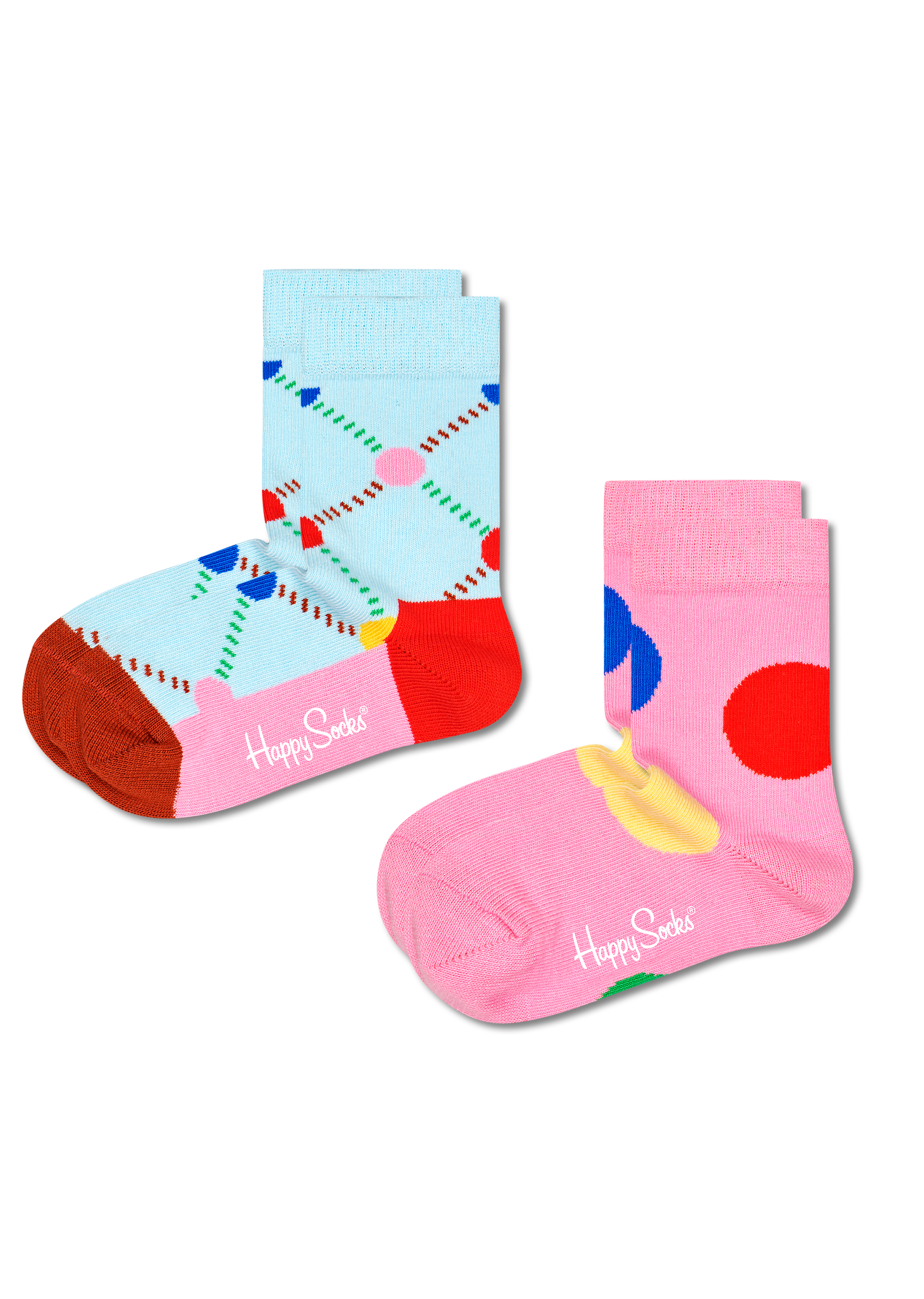 Pink Dots 2-Pack Kids Socks | Happy Socks