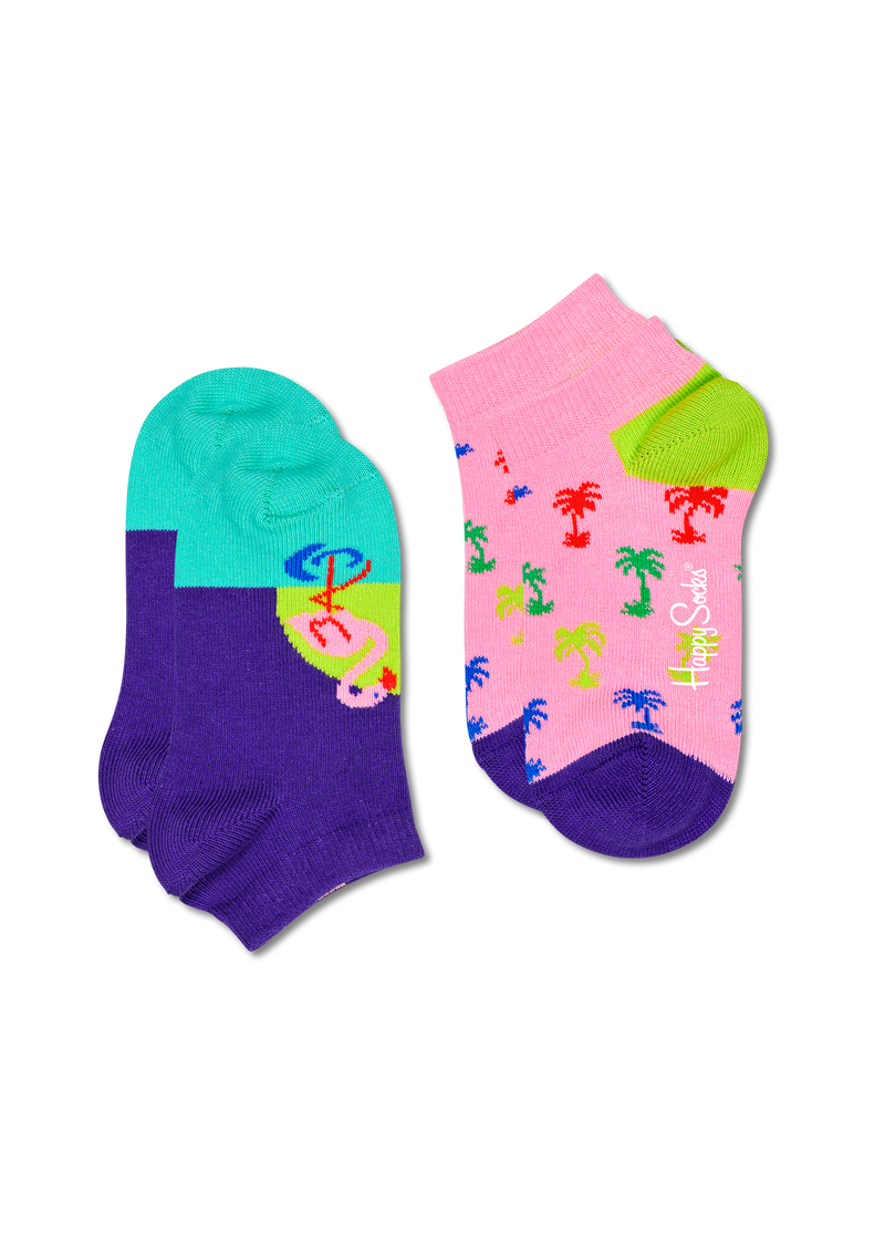 Pink Flamingo 2-Pack Kids Low Sock | Happy Socks