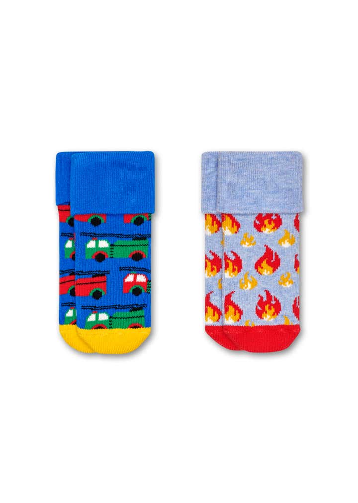 Kids 2-Pack On Fire Terry Socks 