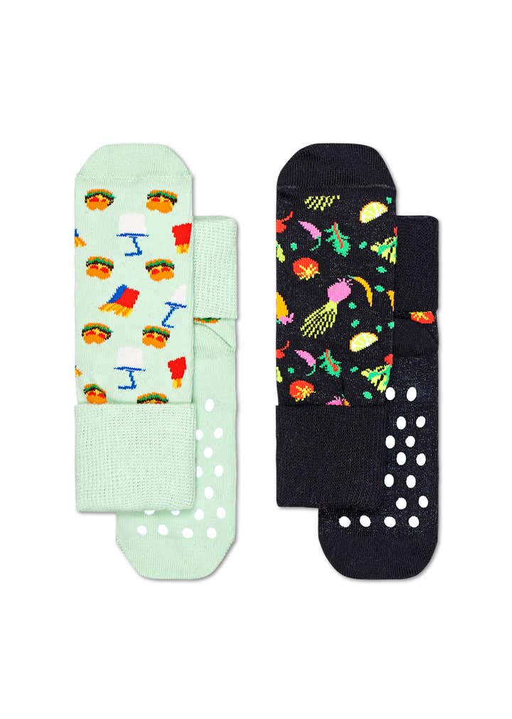 2-Pack Kids Food Anti-Slip Socks