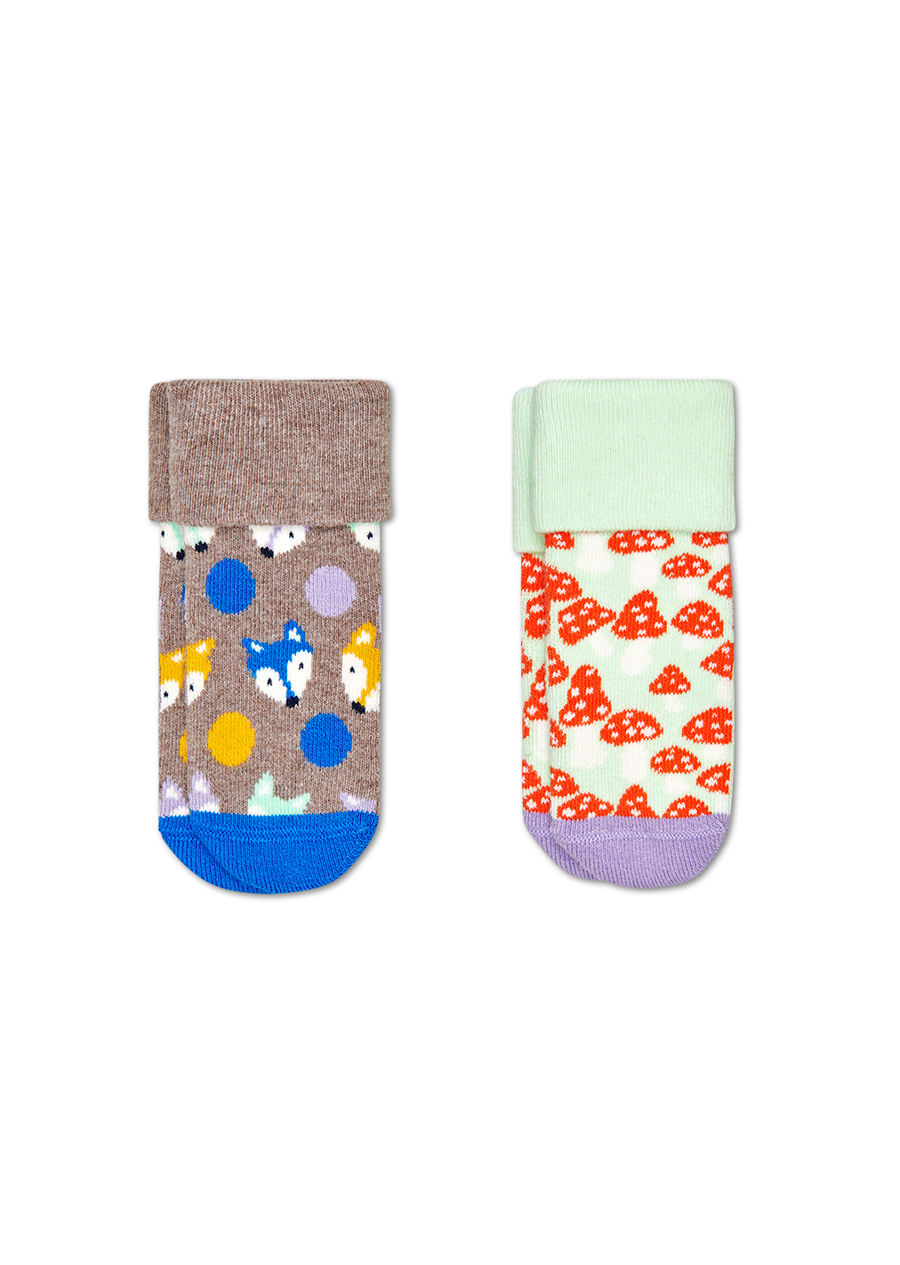 Organic Cotton Terry Socks 2pc Fox Happy Socks US