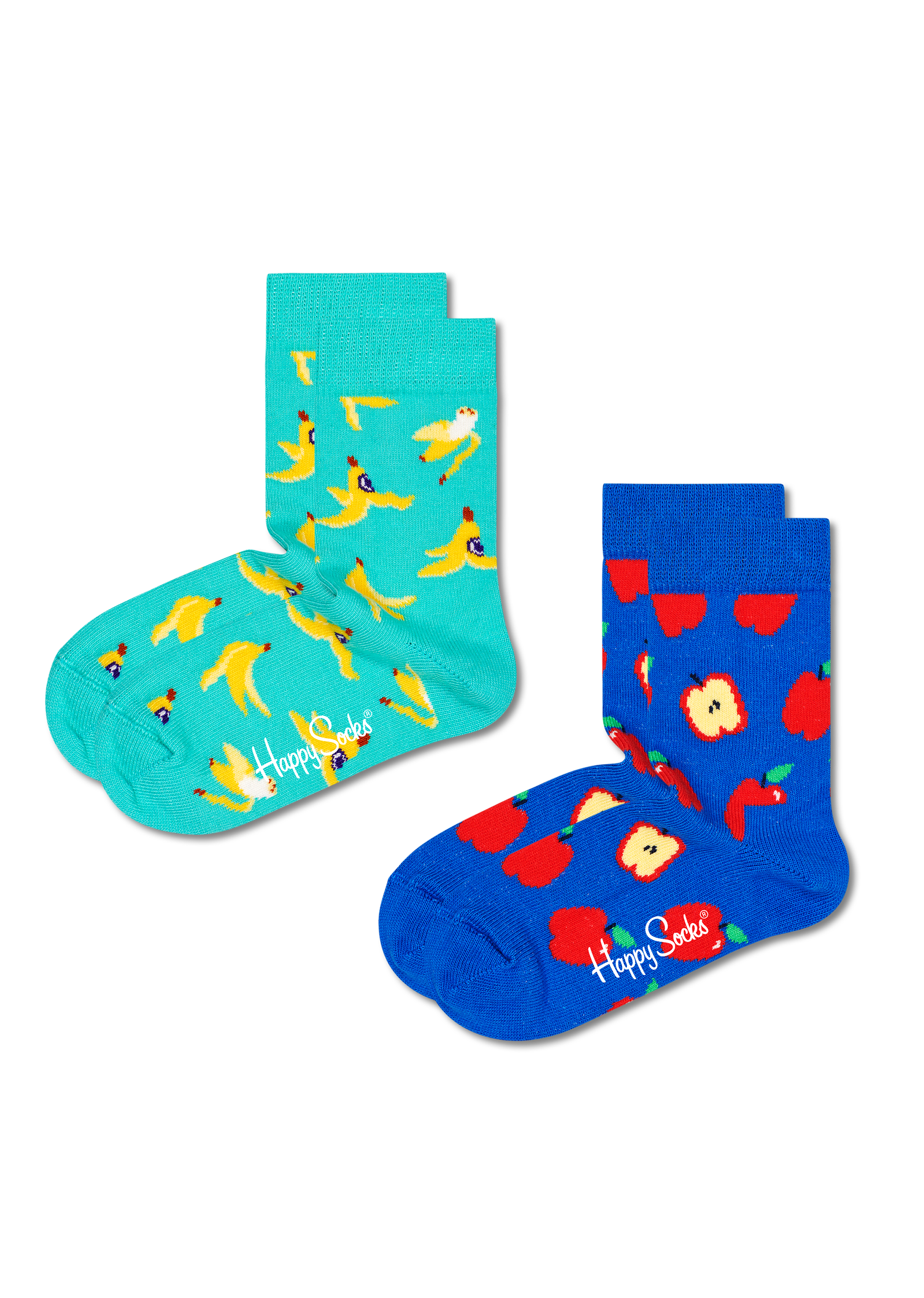 Blauwe Fruit 2-Pack Kids Sokken | Happy Socks