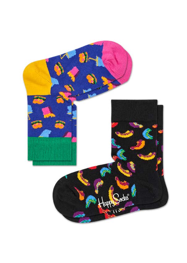 Kids 2-Pack Hamburger Sock