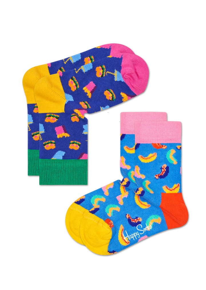 Kids 2-Pack Hamburger Socks