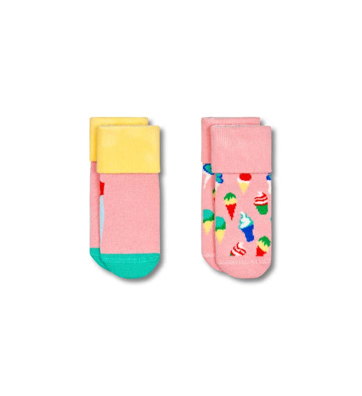 2-Pack Kids Ice Cream Terry Socks