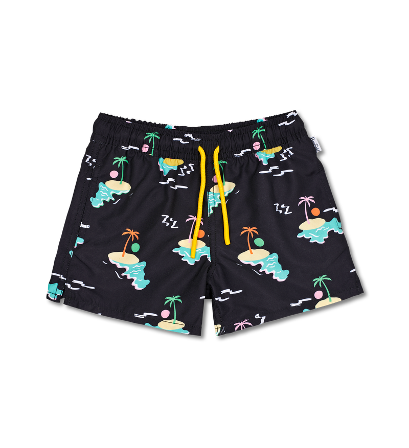 Black Island In The Sun Swim Shorts | Happy Socks