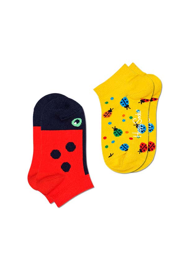 2-Pack Kids Ladybug Low Sock