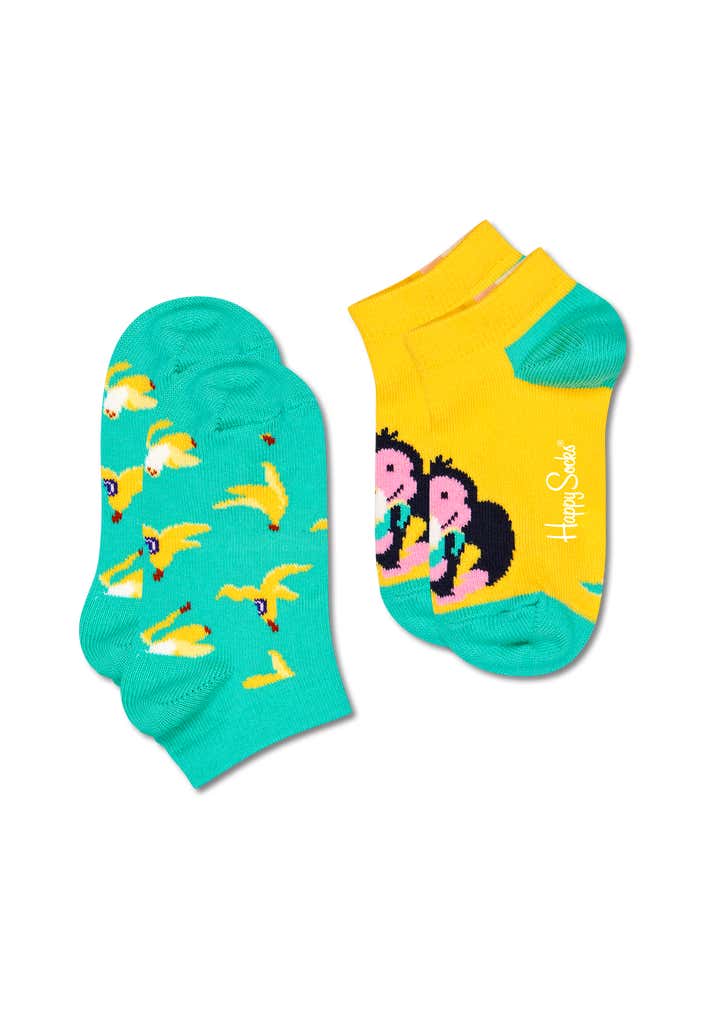 2-Pack Kids Monkey & Banana Low Socks