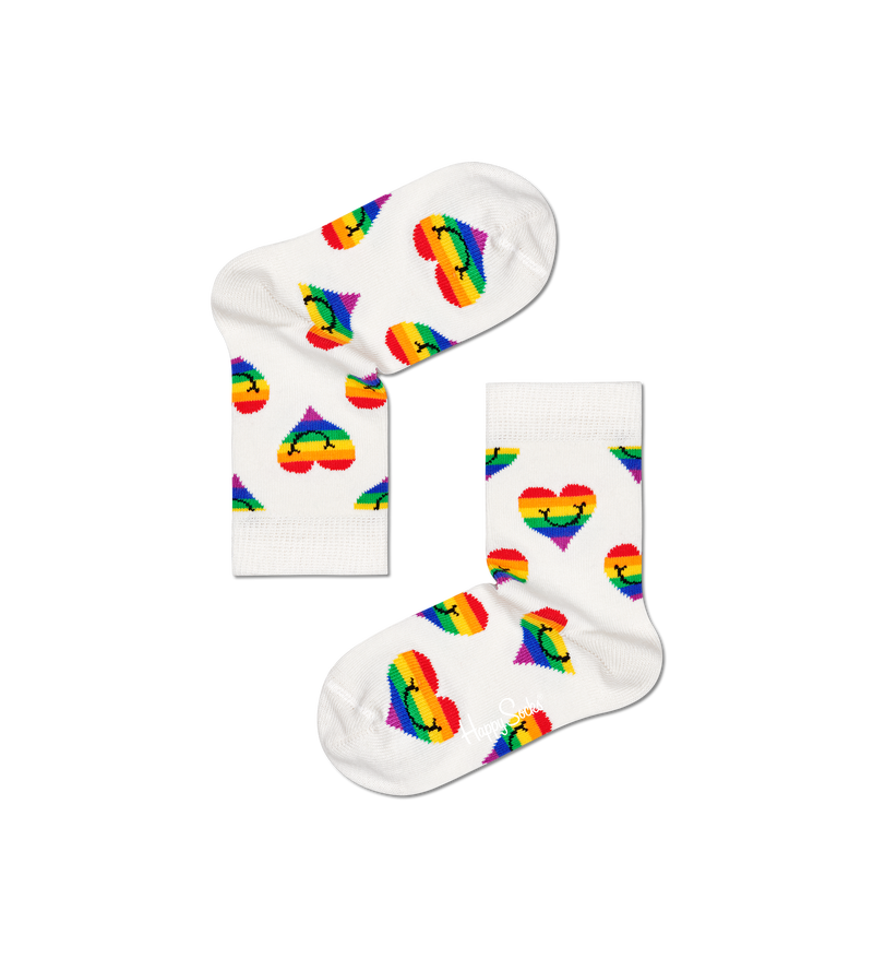 Organic Cotton Sock for Kids: Pride Smiling Heart | Happy Socks