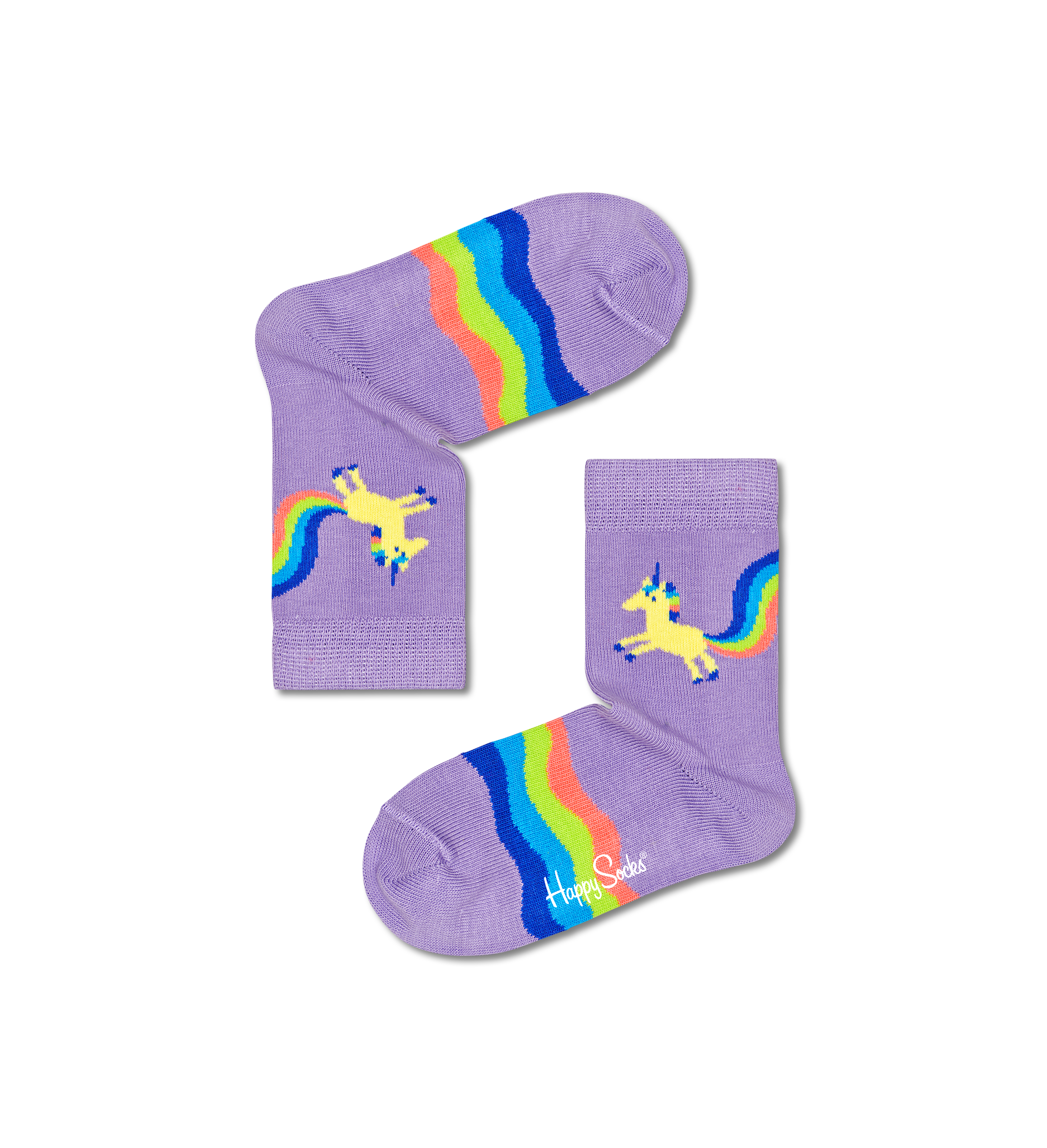 Purple Kids Rainbow Tail Crew Sock