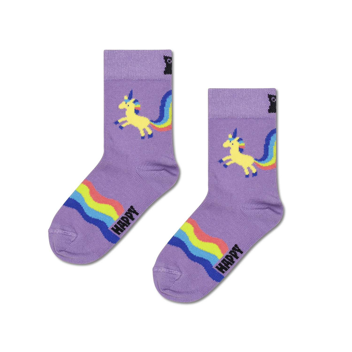 Purple Kids Rainbow Tail Crew Sock