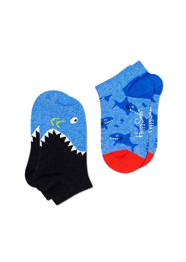 2-Pack Kids Shark Low Sock