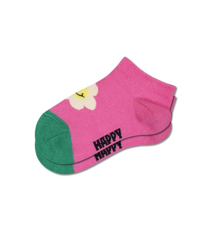 Kids 2-Pack Low Smiling Daisy Socks