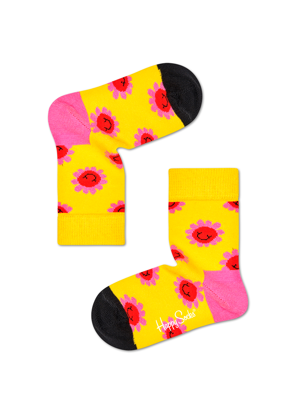 Organic Cotton Sock for Kids: Smiling Flower | Happy Socks