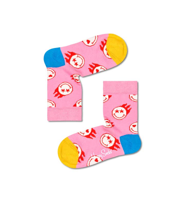Kids Flaming SmileyWorld Sock