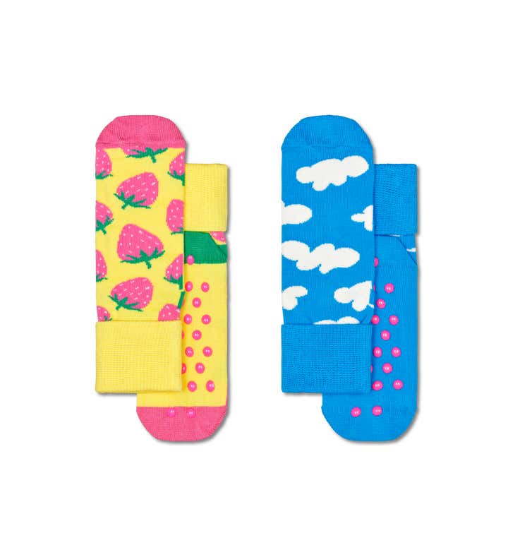 Kids 2-Pack Strawberry Anti-Slip Socks