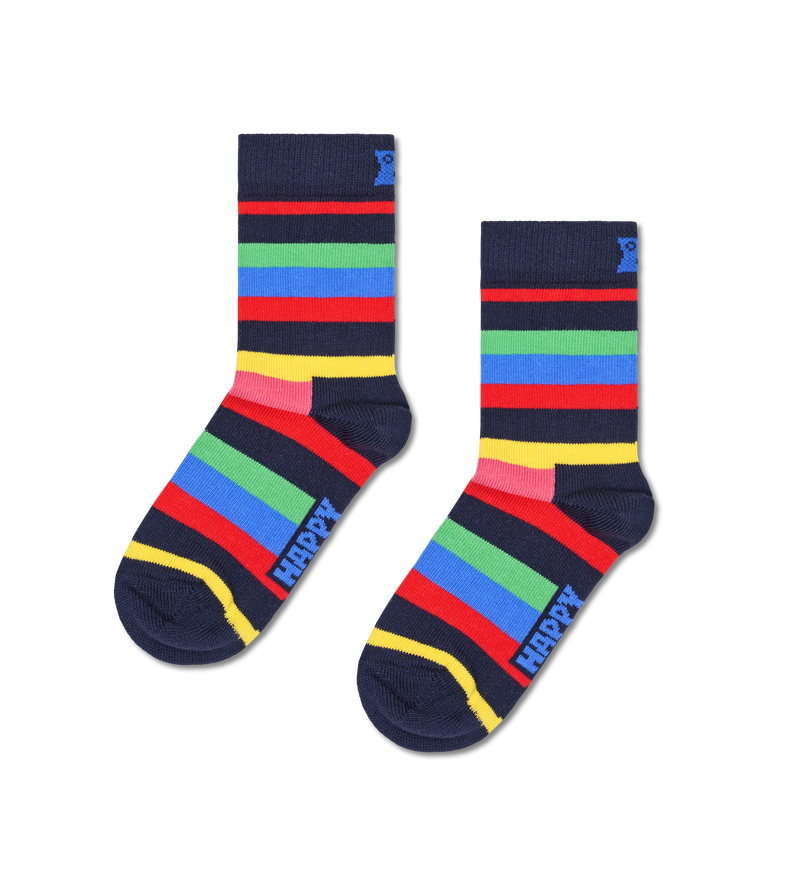 Light Blue Striped Socks for Kids