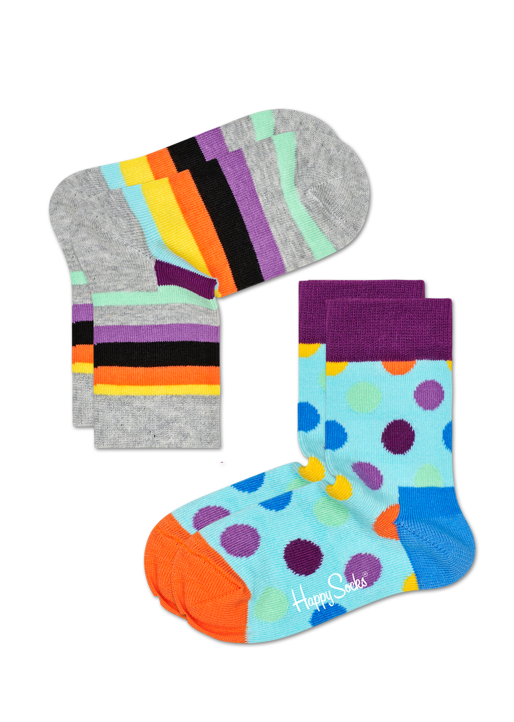 Kids 2-Pack Stripe Socks | Happy Socks US