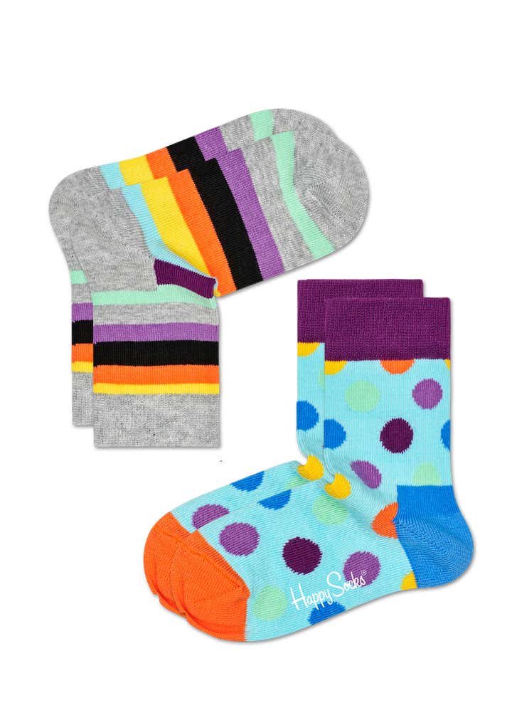 Kids 2-Pack Stripe Socks 1