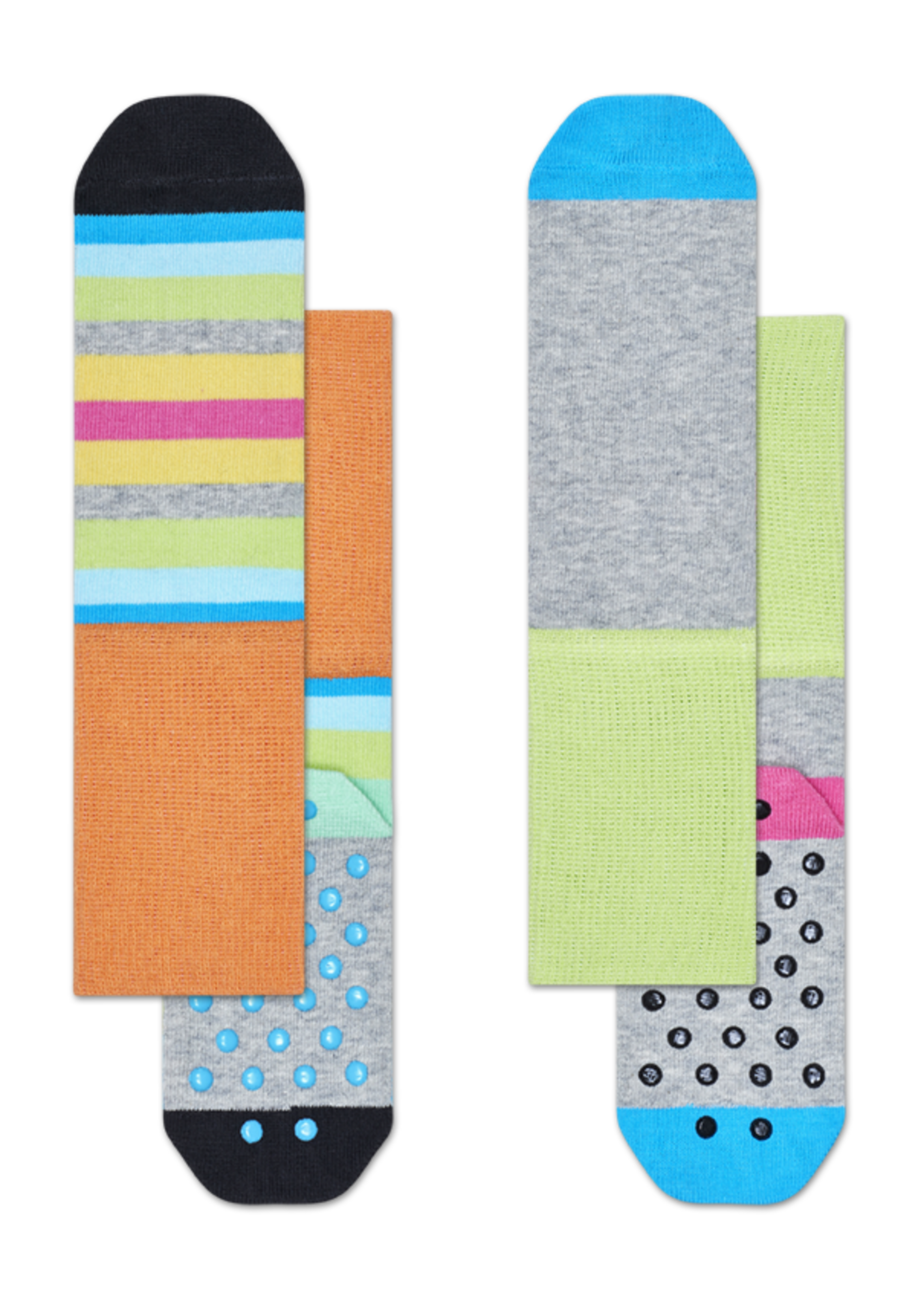 Kids Anti-slip Socks 2-PACK: Stripe | Happy Socks