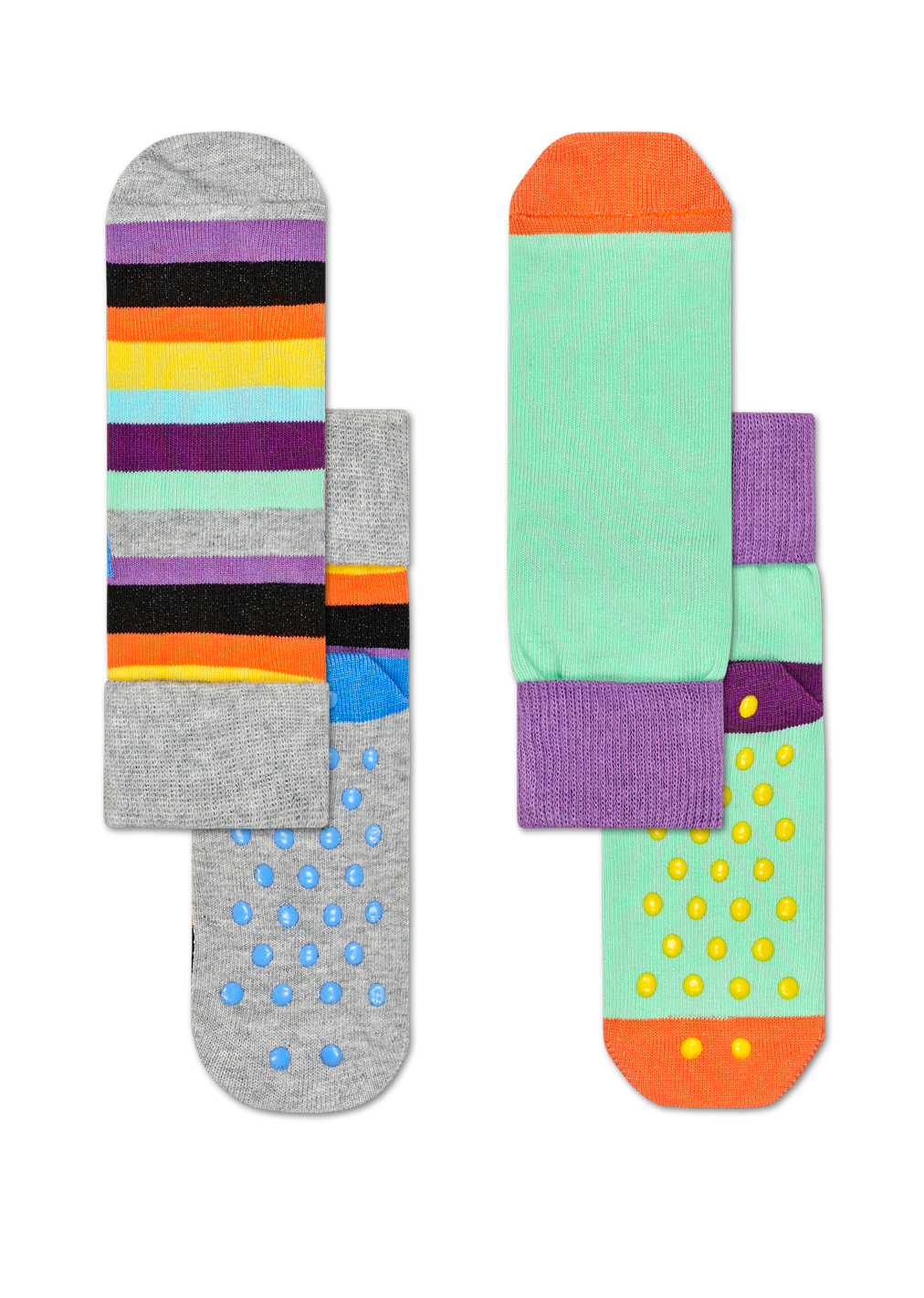 Kids 2-Pack Stripe Anti-Slip Socks | Happy Socks US