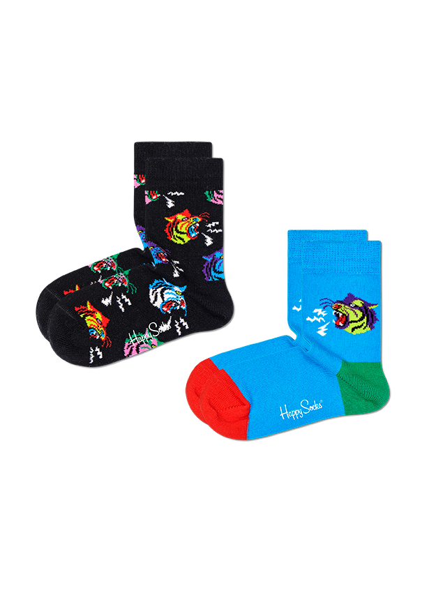 Organic Cotton Sock for Kids 2pc: Tiger | Happy Socks