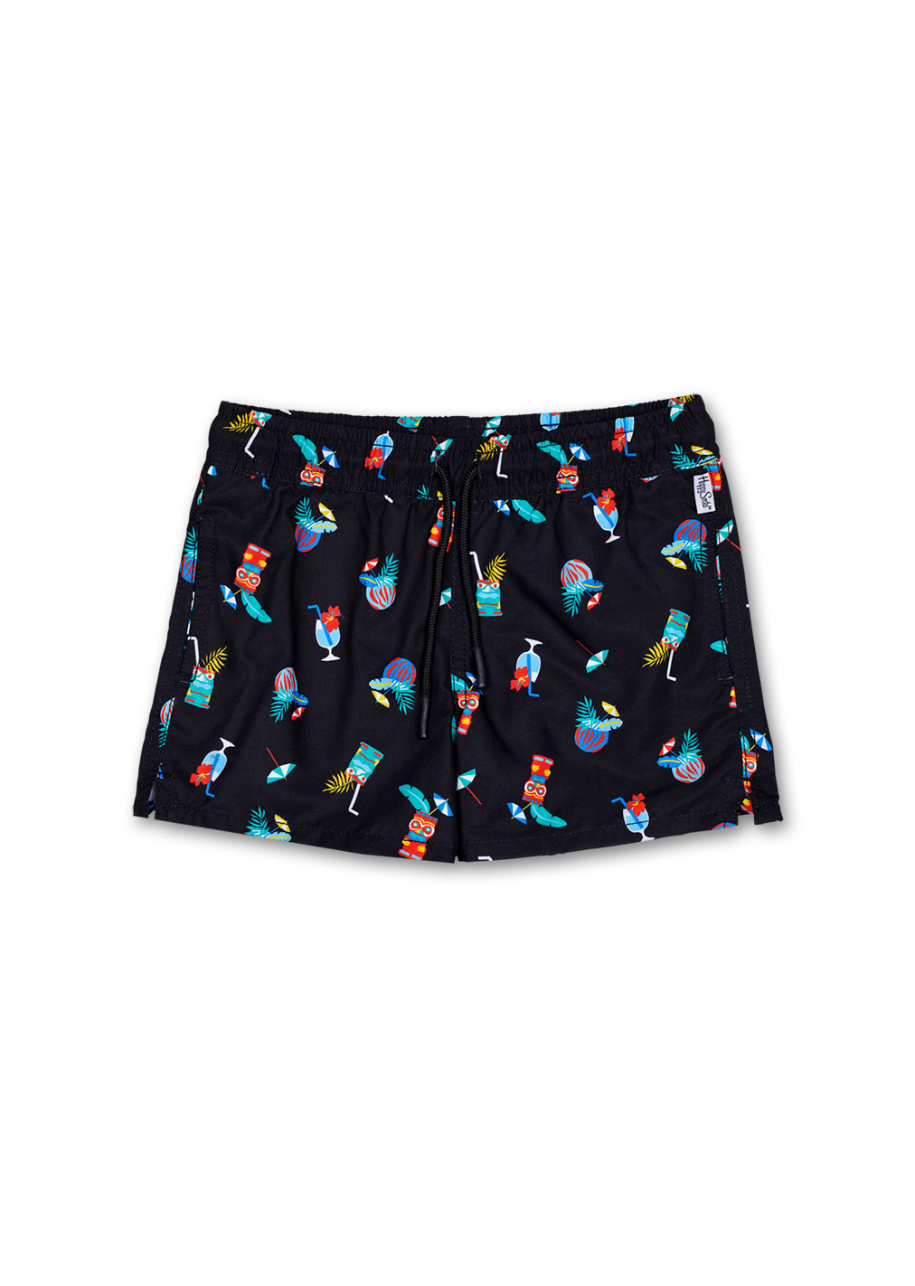 Tiki Soda Swim Shorts, Black - Kids| Happy Socks