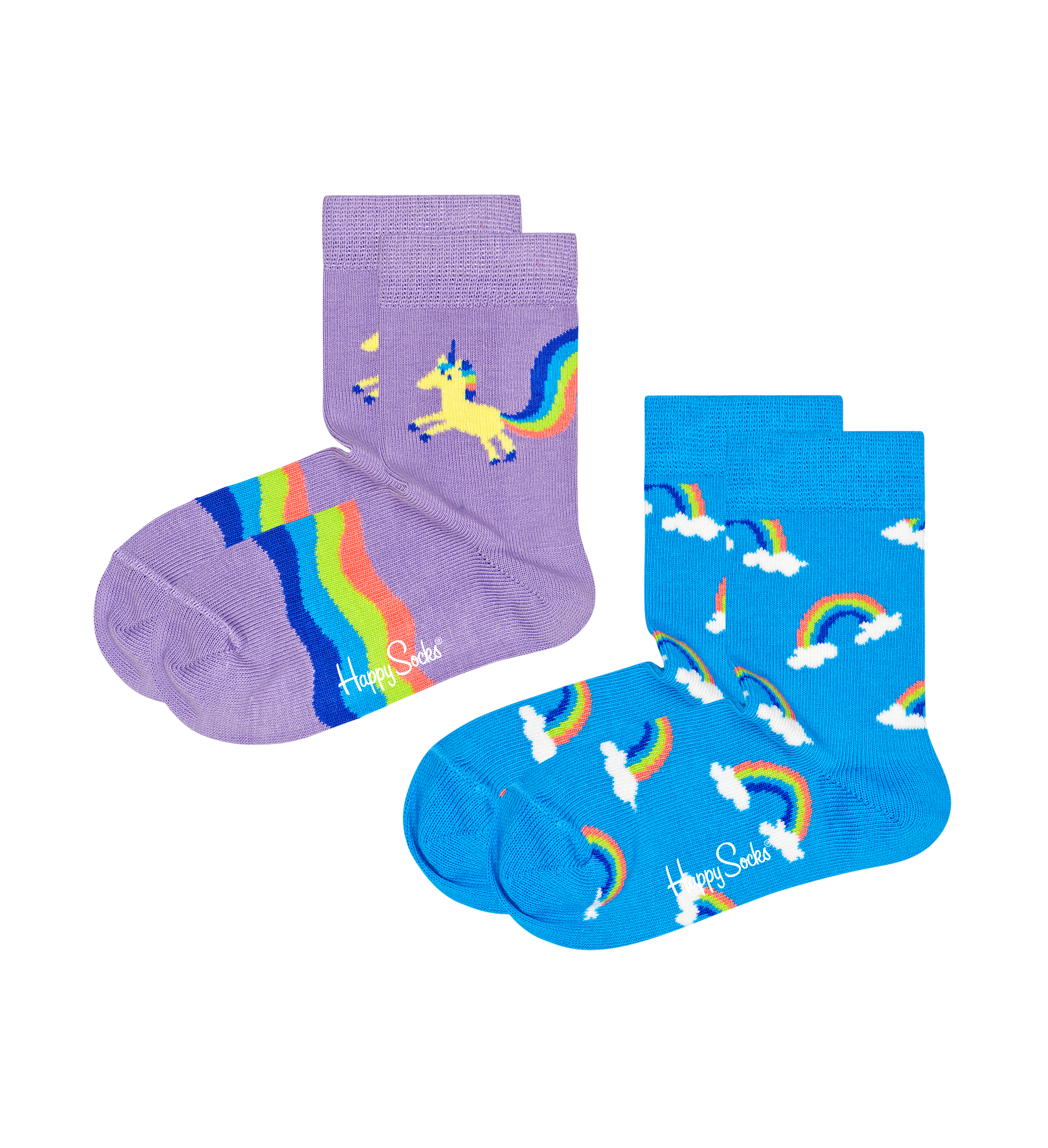 Unicorn & Rainbow Socks Gift Set 2pc | Happy Socks